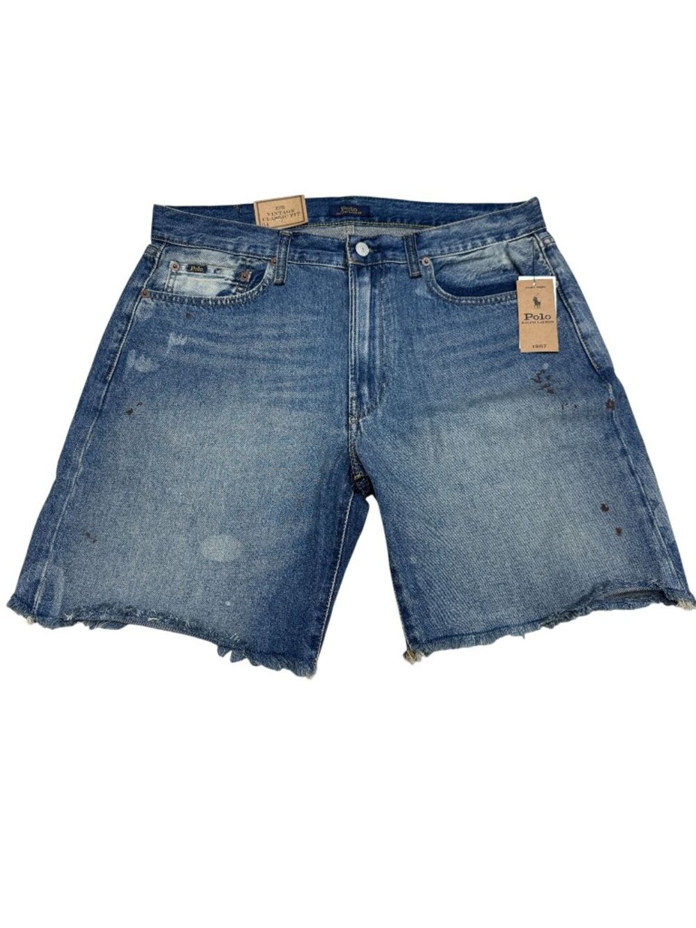 Polo Ralph Lauren Men's Vintage Classic Fit Cut Off Denim Shorts, Size 34 NWT